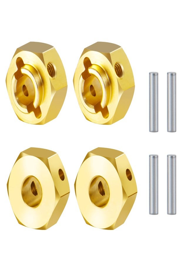 MORFUM RC Hex Hub 12mm Brass Wheels Hex 6mm Drive Extension Adapter with Pins Counterweight Compatible with Axial SCX10 III AXI03007 AXI03004 Capra RC Crawler Upgrades Part (6mm) - Image 3